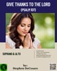 Give Thanks To The Lord Vocal Solo & Collections sheet music cover